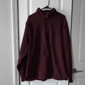 Old Navy Men's Maroon Zip-Up Sweater Xxxl